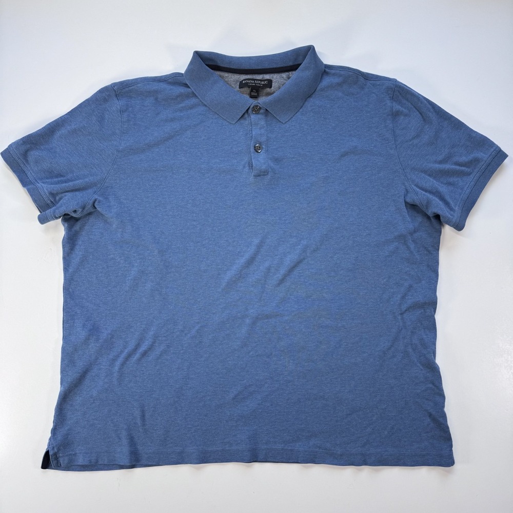 BANANA REPUBLIC Luxury Touch Performance‎ Polo Short Sleeve Shirt Blue Mens XL